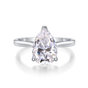 S925 Moissanite Ring Silver Jewelry Women Gift Party Sterling Stone Wedding Technology party