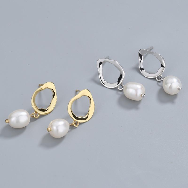 S925 sterling silver stud earrings and pearl earrings - Image 5