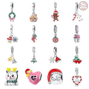 S925 Sterling Silver Beads DIY Christmas Series Jewelry Accessories