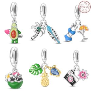 S925 sterling silver beaded DIY seaside resort series bracelet accessories