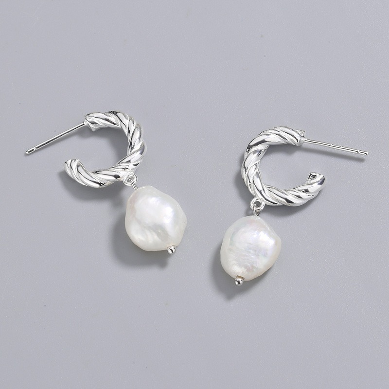 S925 sterling silver stud earrings and pearl earrings - Image 4