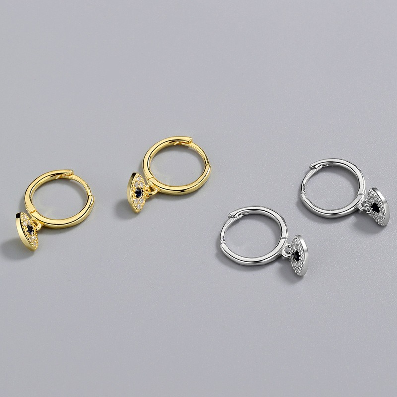 S925 Sterling Silver Stud Earrings Devil's Eye Earrings - Image 5