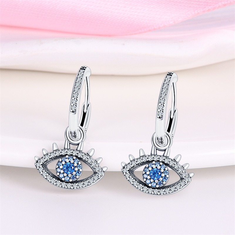 S925 Sterling Silver Stud Earrings Devil's Eye Earrings - Image 6