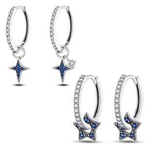 S925 sterling silver stud earrings star earrings
