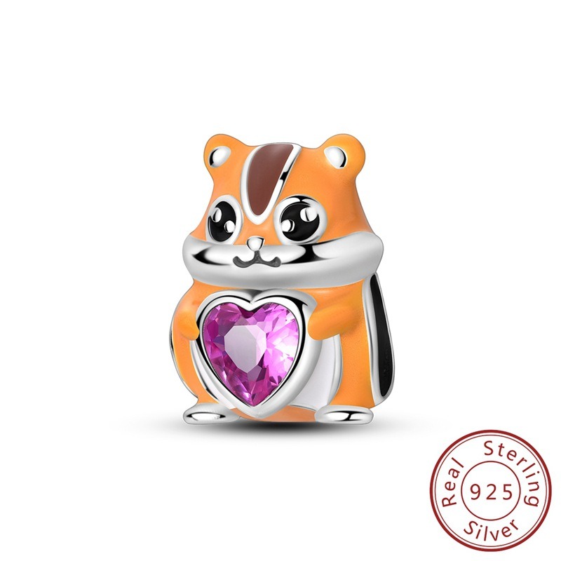 S925 Sterling Silver Beaded DIY Hamster Bracelet Accessories