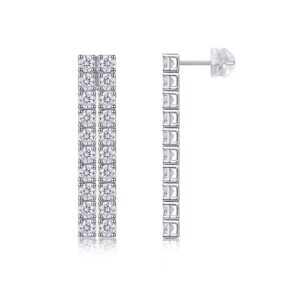 Moissanite S925 sterling silver earrings