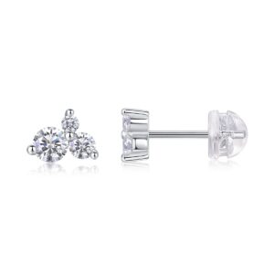 Moissanite S925 sterling silver earrings