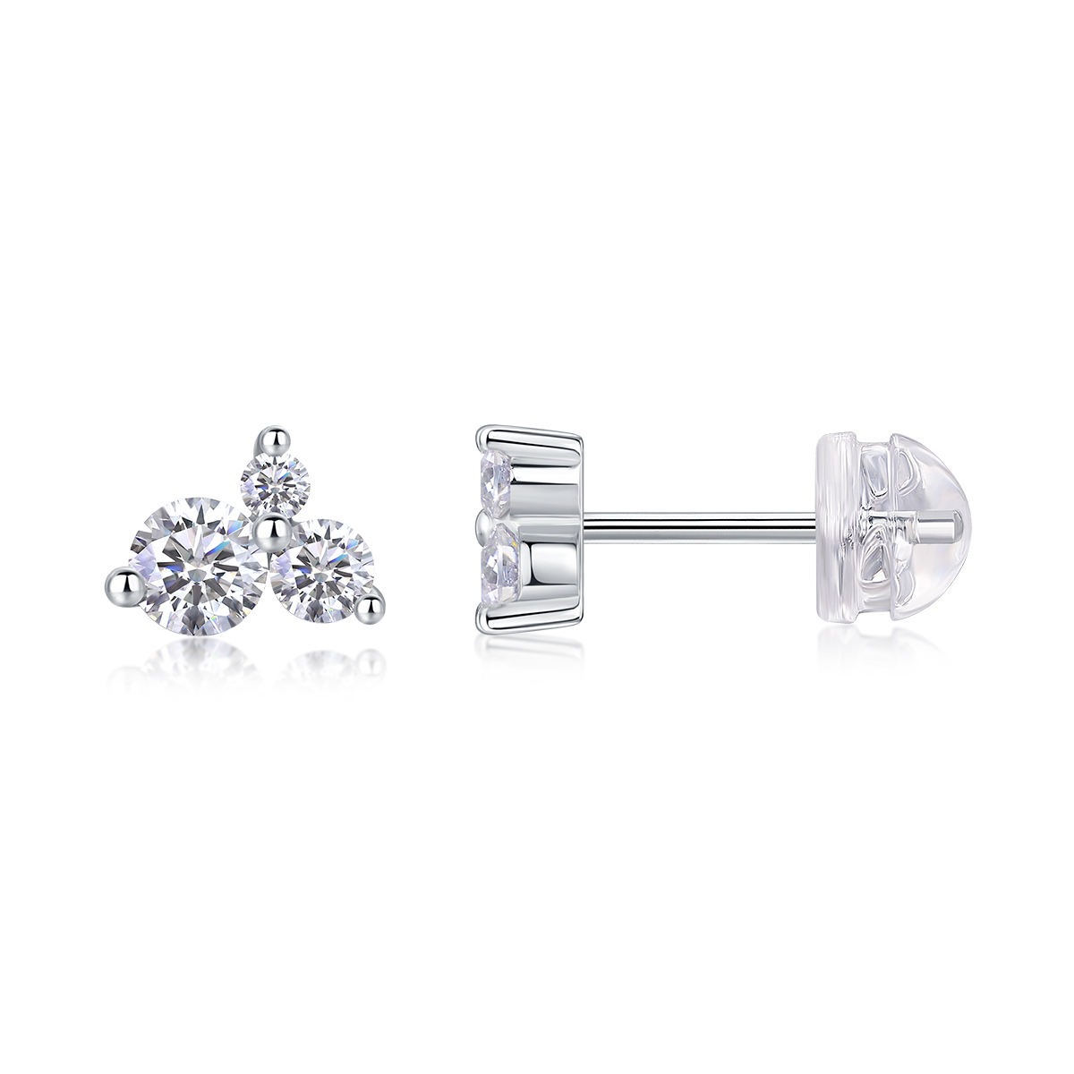 Moissanite S925 sterling silver earrings