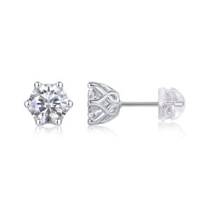 Moissanite S925 sterling silver earrings