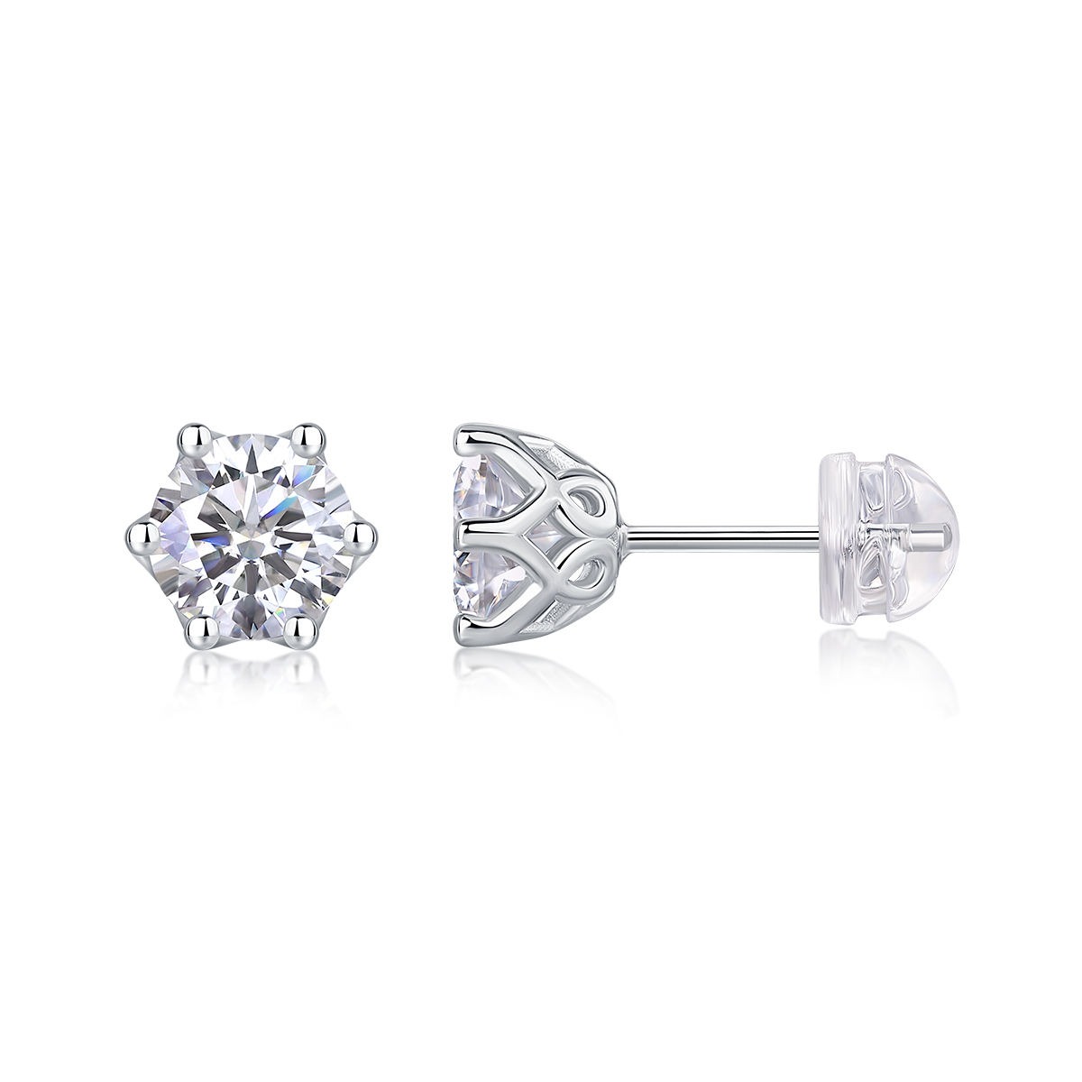 Moissanite S925 sterling silver earrings