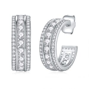 Moissanite S925 sterling silver earrings