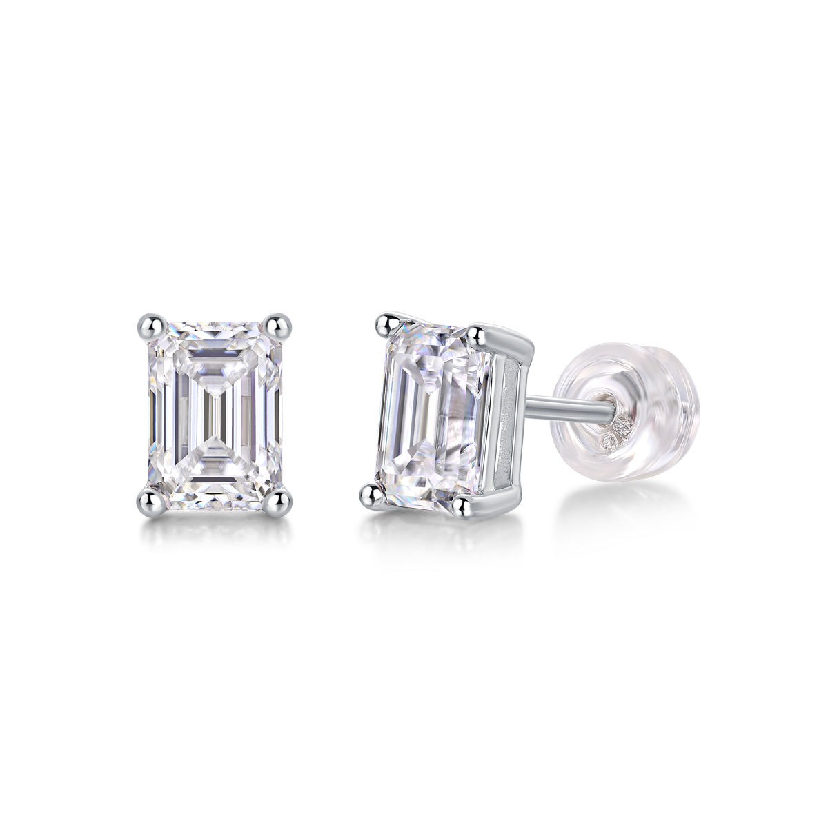 Moissanite S925 sterling silver earrings