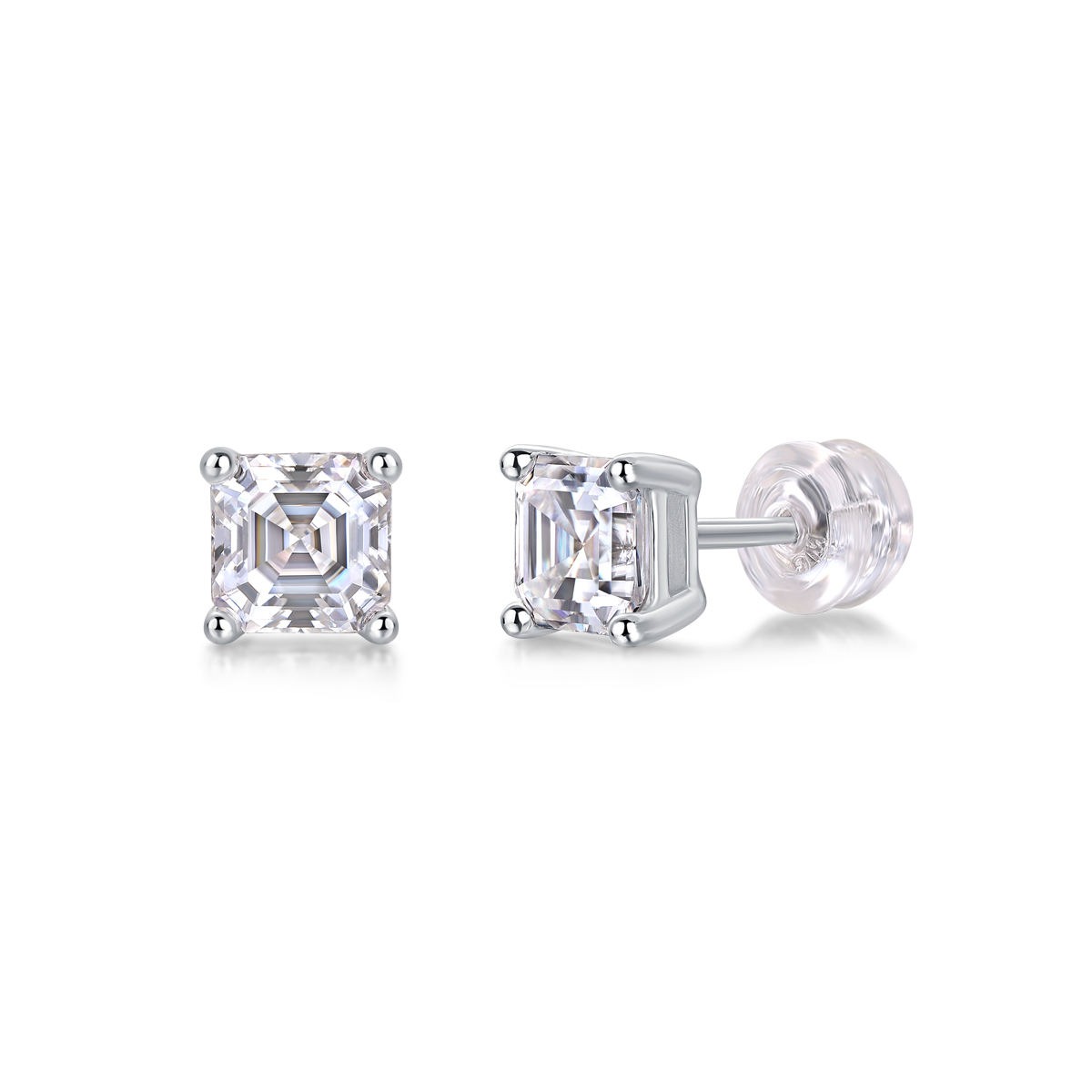 Moissanite S925 sterling silver earrings