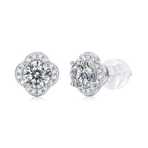 Moissanite S925 sterling silver earrings