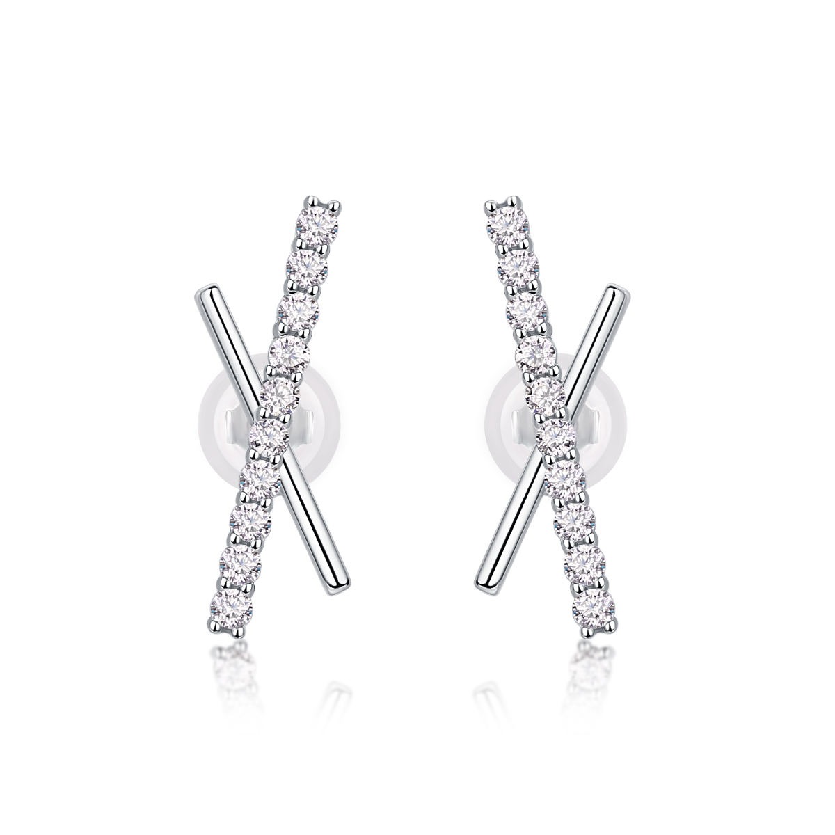 Moissanite S925 sterling silver earrings