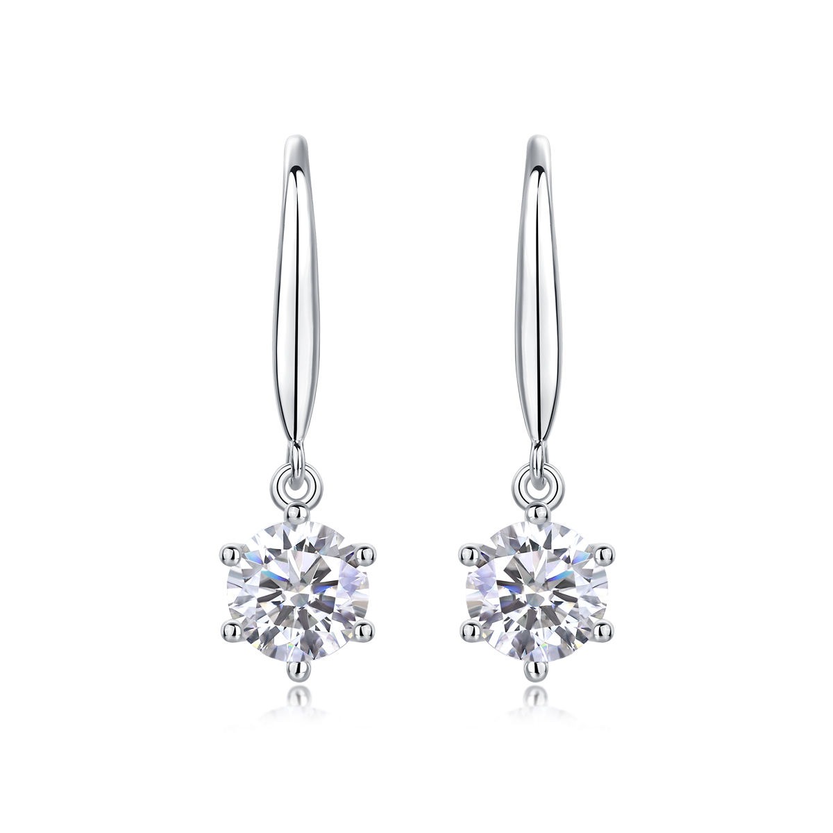Moissanite S925 sterling silver earrings - Image 3