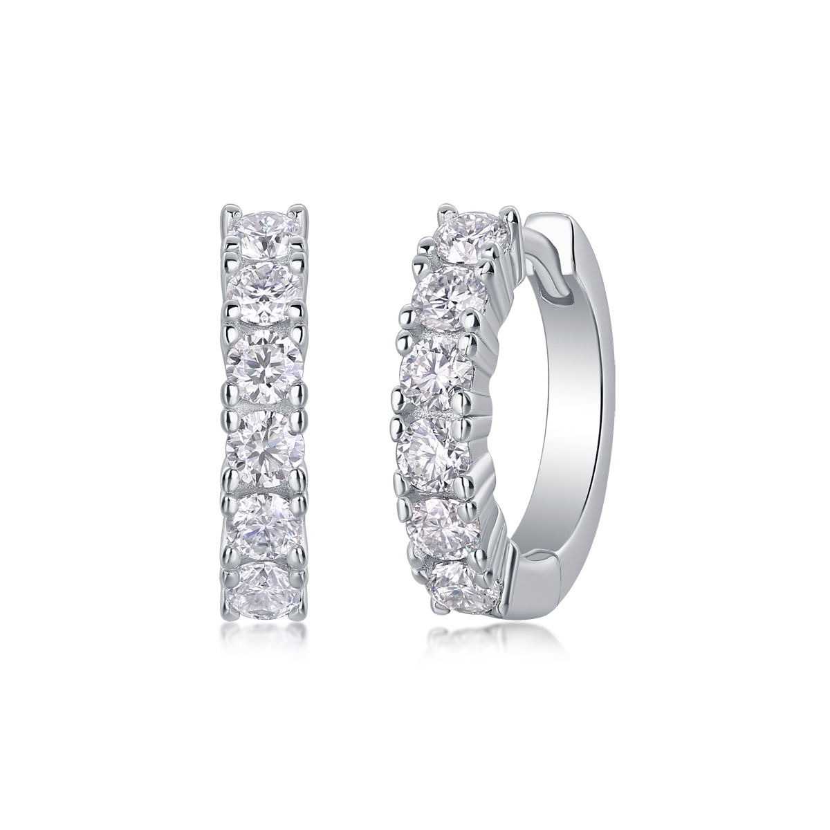 Moissanite S925 sterling silver earrings