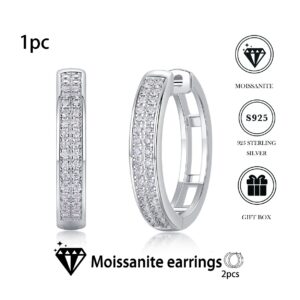 Moissanite S925 sterling silver earrings