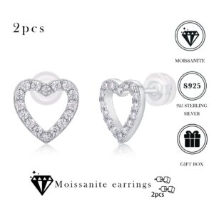Moissanite S925 sterling silver earrings