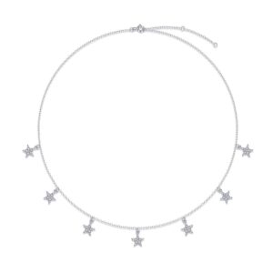 moissanite necklace jewelry round shape 925 silver GRA certificate moissanite necklace
