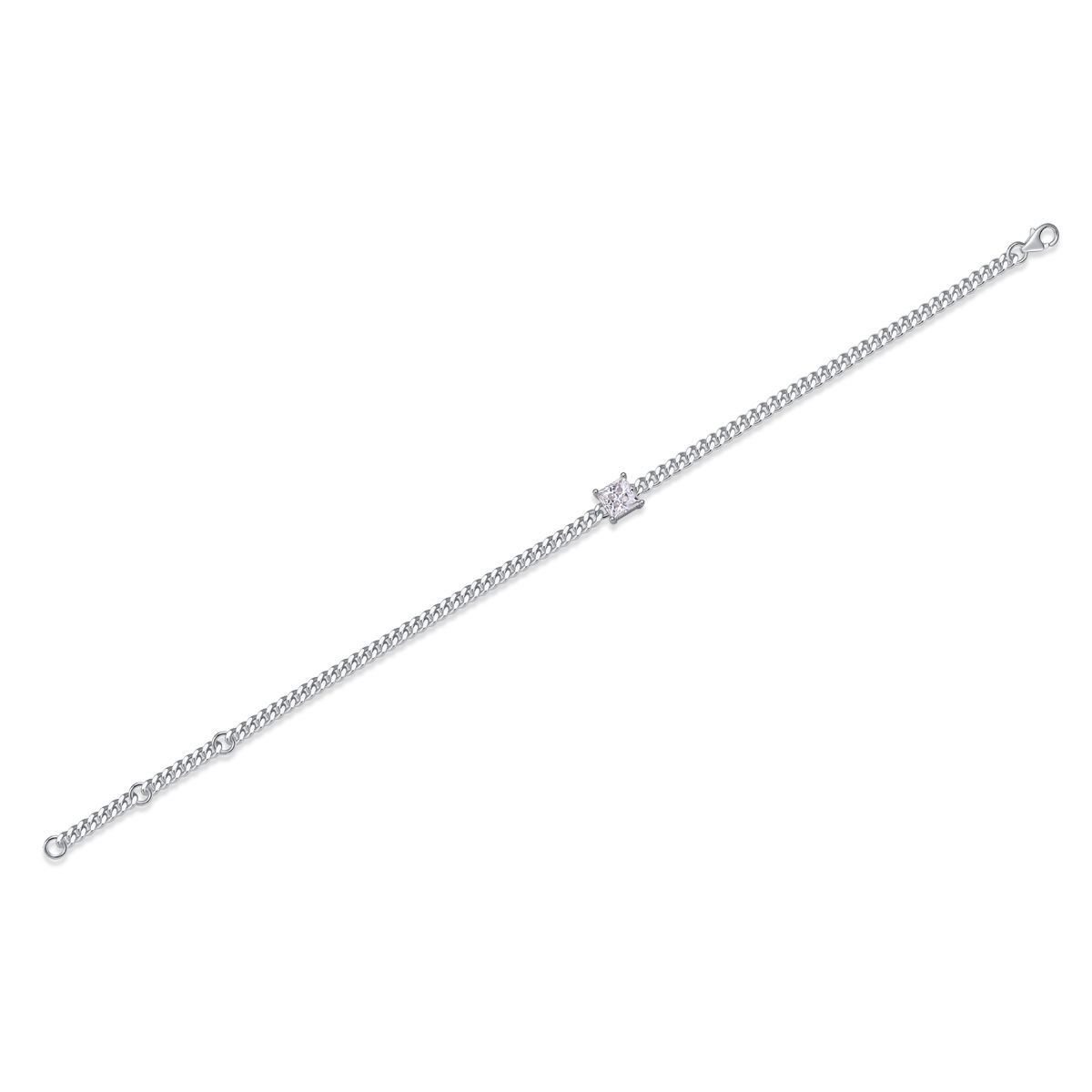 New Arrival Minimalist 925 Sterling Silver Bead Link Chain White Gol Moissanite Trendy Necklace For Gift - Image 2