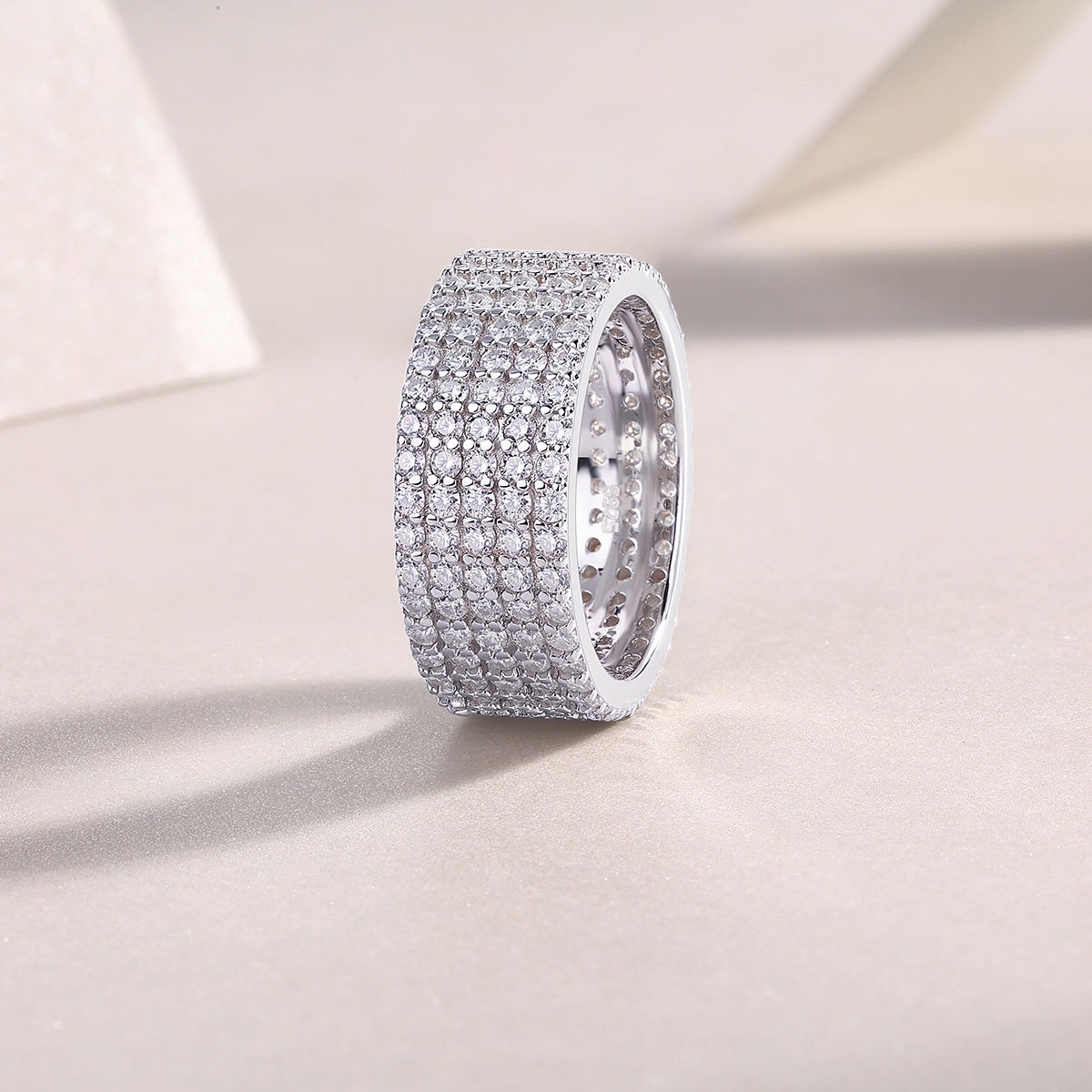 Women Mossinate Diamond Jewelry 925 Sterling Silver Ring 1ct Carat Diamond Moissanite Ring - Image 5