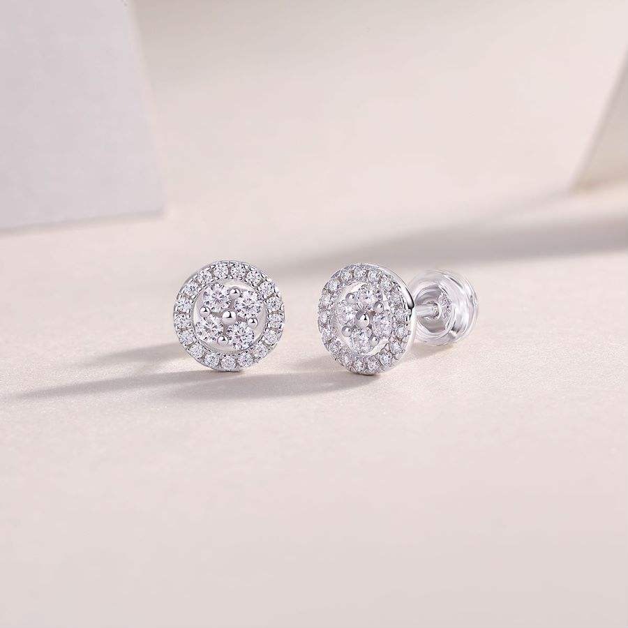 S925 sterling silver D Color 2mm Moissanite Earrings - Image 3