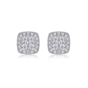 S925 sterling silver moissanite stud earrings