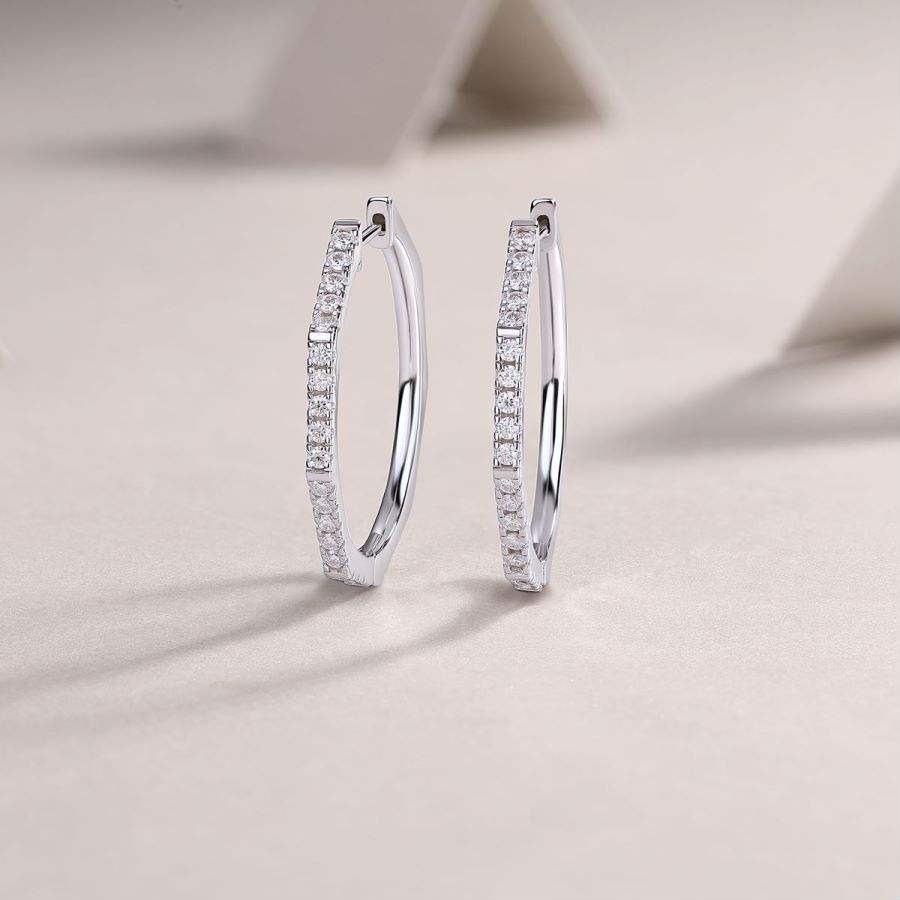 Moissanite S925 sterling silver earrings - Image 3