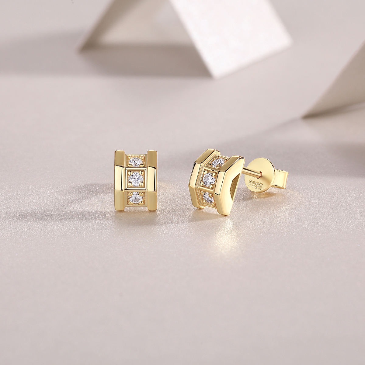 Moissanite S925 sterling silver earrings - Image 3