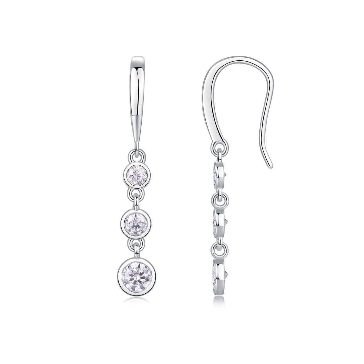 1CT Moissanite S925 sterling silver earrings - Image 3