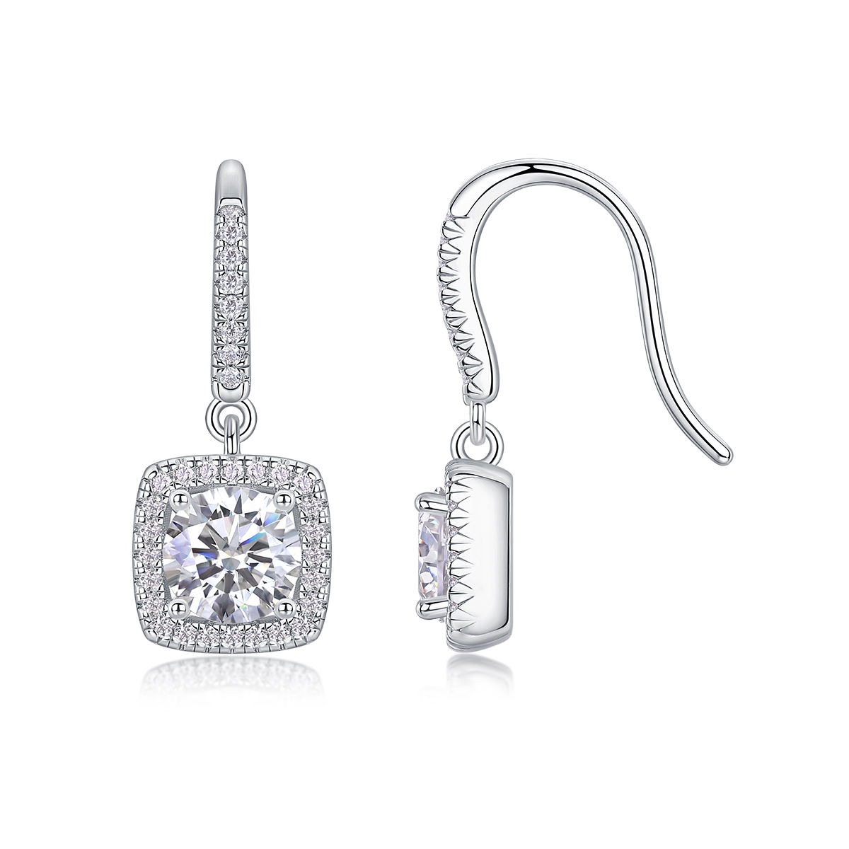 Moissanite S925 sterling silver earrings