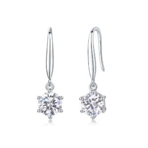 5mm Moissanite S925 sterling silver earrings