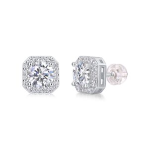 Moissanite S925 sterling silver earrings