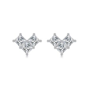Moissanite S925 sterling silver earrings
