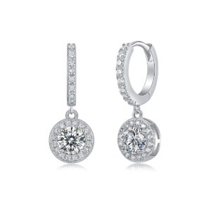 0.5CT Moissanite S925 Sterling Silver Round Earrings