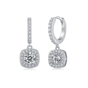 0.5CT Moissanite S925 Sterling Silver Round Earrings