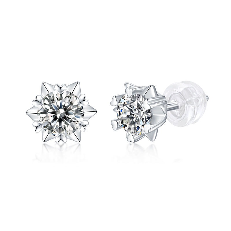 0.5CT Moissanite S925 Sterling Silver Earrings - Image 2