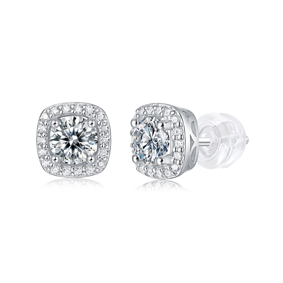 Moissanite S925 sterling silver earrings