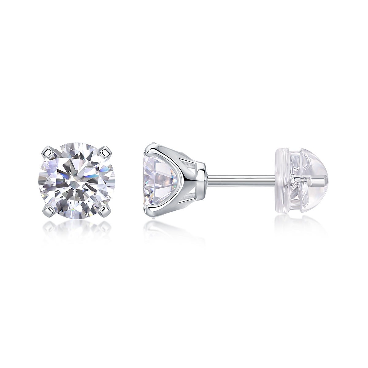 Moissanite S925 sterling silver earrings