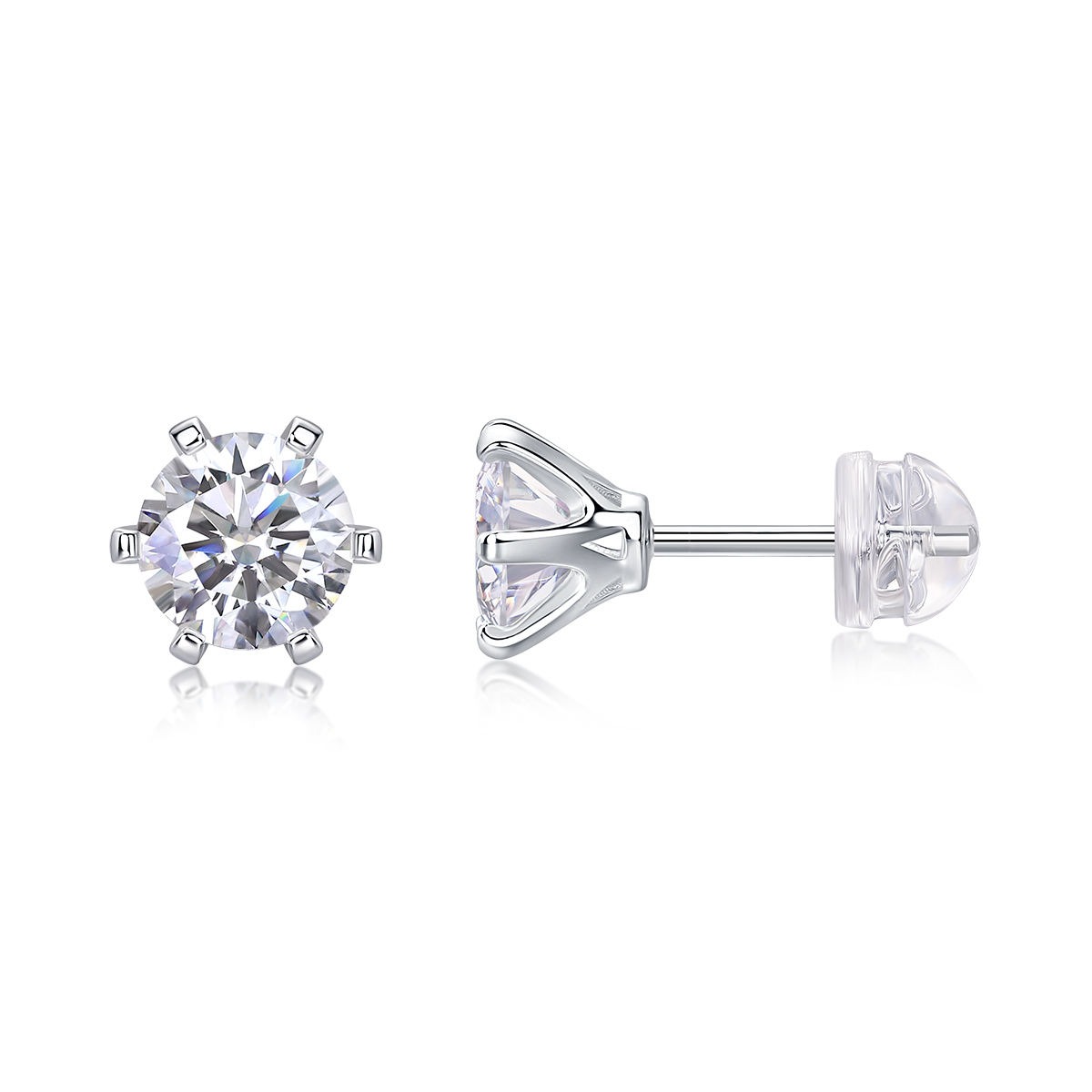 Moissanite S925 sterling silver earrings - Image 2
