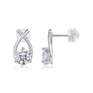 Moissanite S925 sterling silver earrings