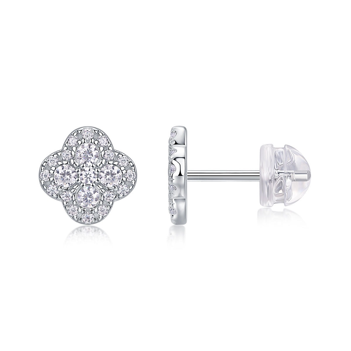 Moissanite S925 sterling silver earrings