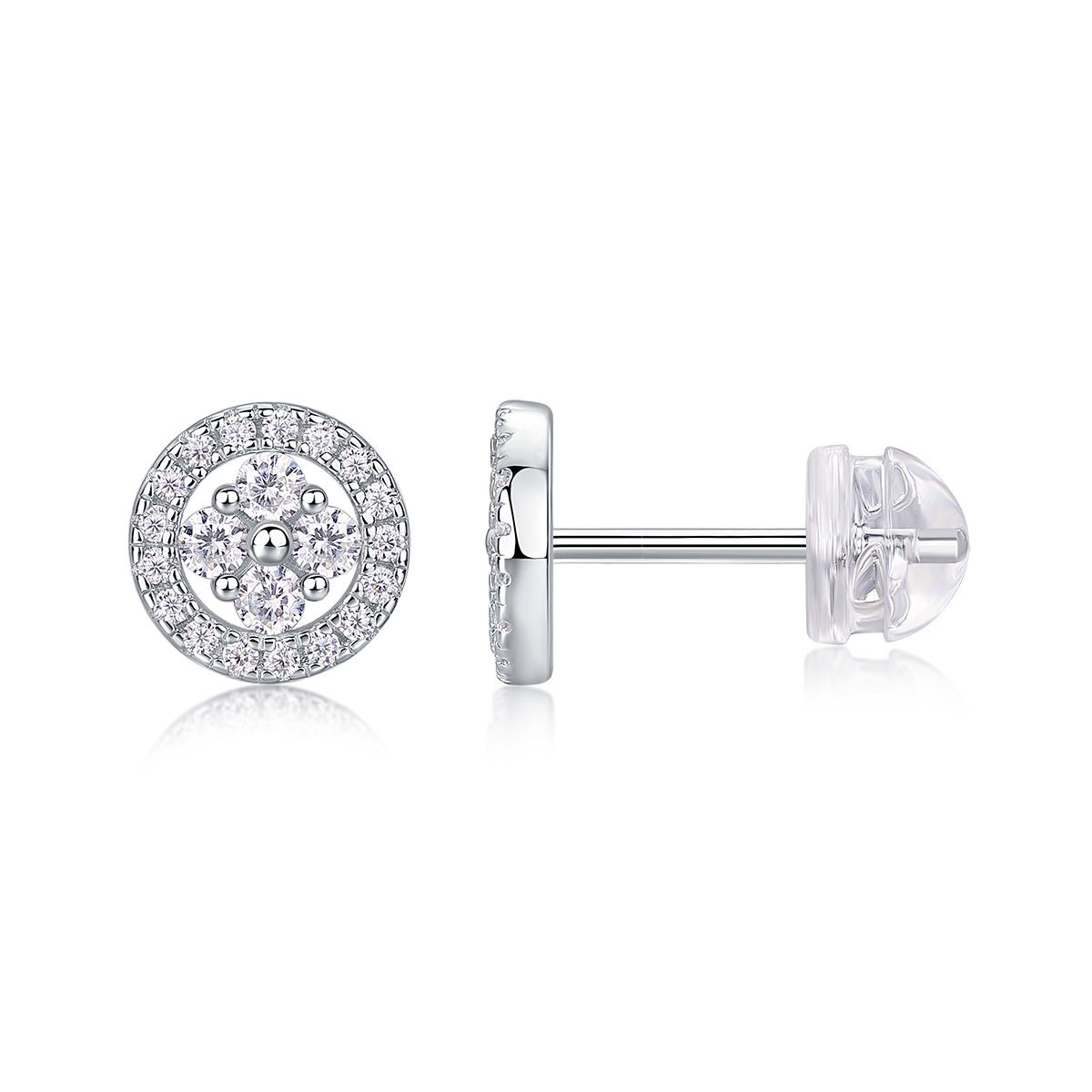 Moissanite S925 sterling silver earrings - Image 2