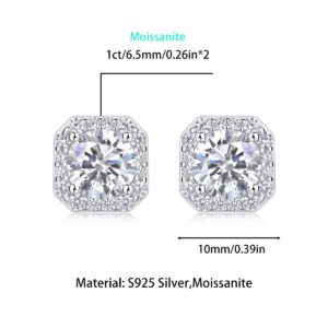Moissanite S925 sterling silver earrings