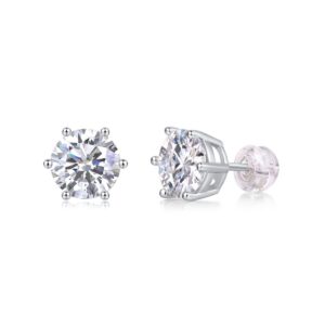Moissanite S925 sterling silver earrings