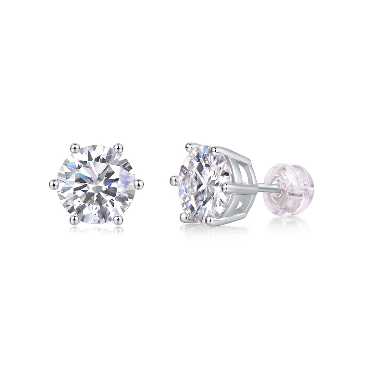 Moissanite S925 sterling silver earrings
