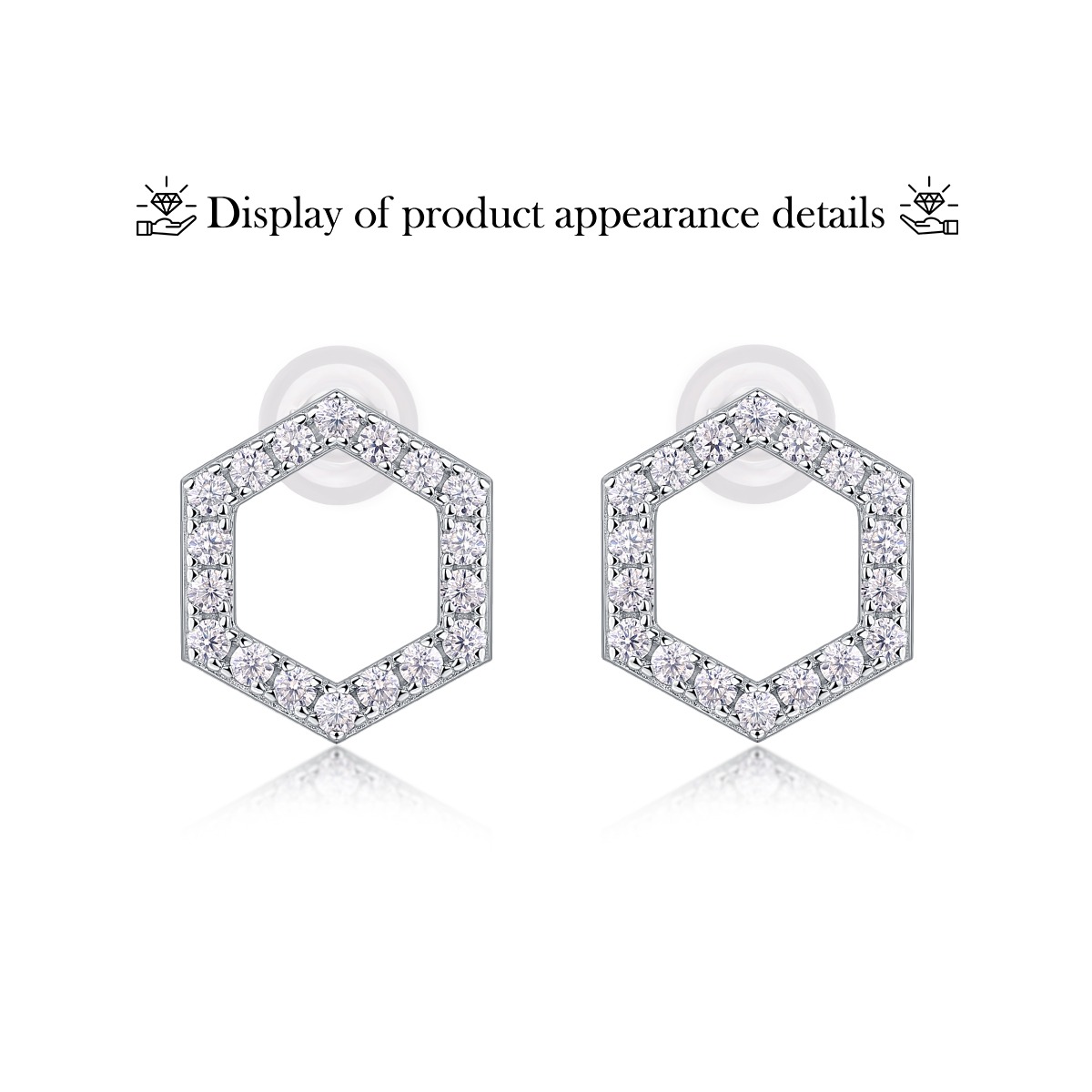 Moissanite S925 sterling silver earrings - Image 4