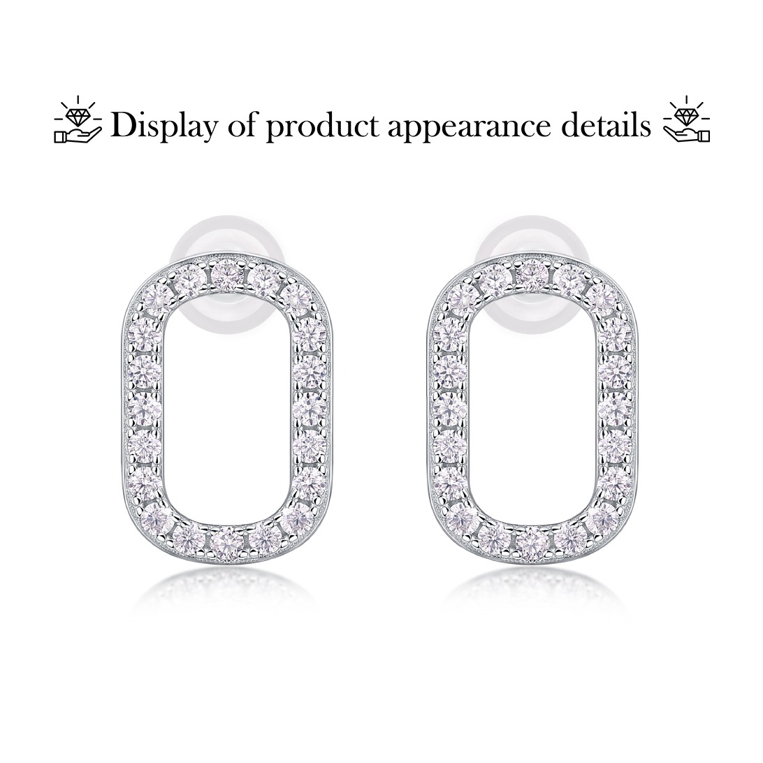 Moissanite S925 sterling silver earrings - Image 3