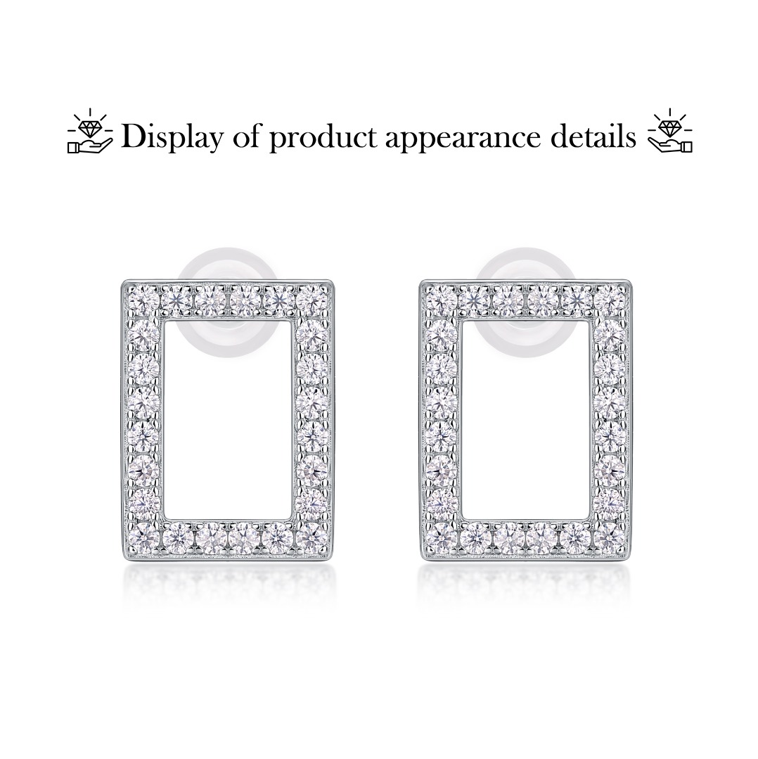 Moissanite S925 sterling silver earrings - Image 4